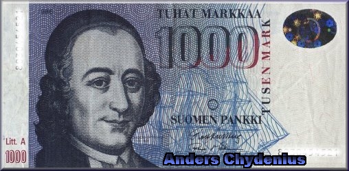 Anders Chydenius, tuhannen markan seteli