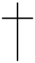 Latinalainen risti, lntisen kristikunnan yleisin ristityyppi.